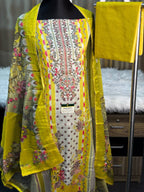 Indian silk embroidered unstitch dress