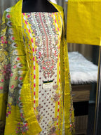Indian silk embroidered unstitch dress