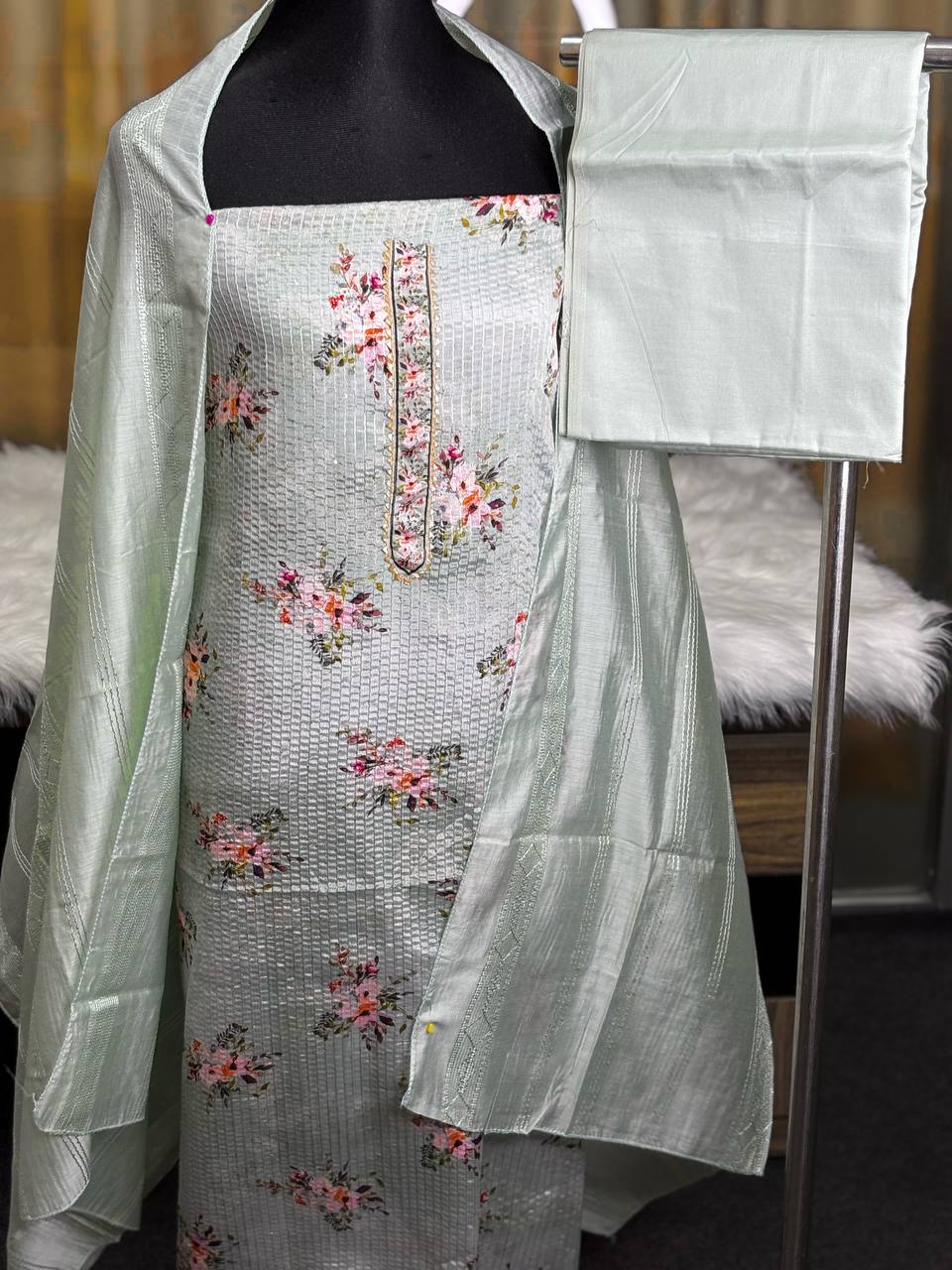 Soft Silk Embroidered