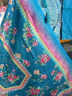 Kota printed stitch 3 piece (Blue)