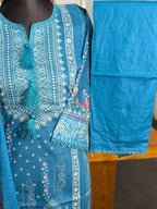 Kota printed stitch 3 piece (Blue)