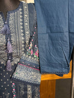 Kota printed stitch 3 piece (Navy)