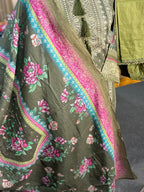 Kota printed stitch 3 piece (Olive)