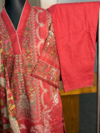 Cotton printed stitch 3 piece (Red)