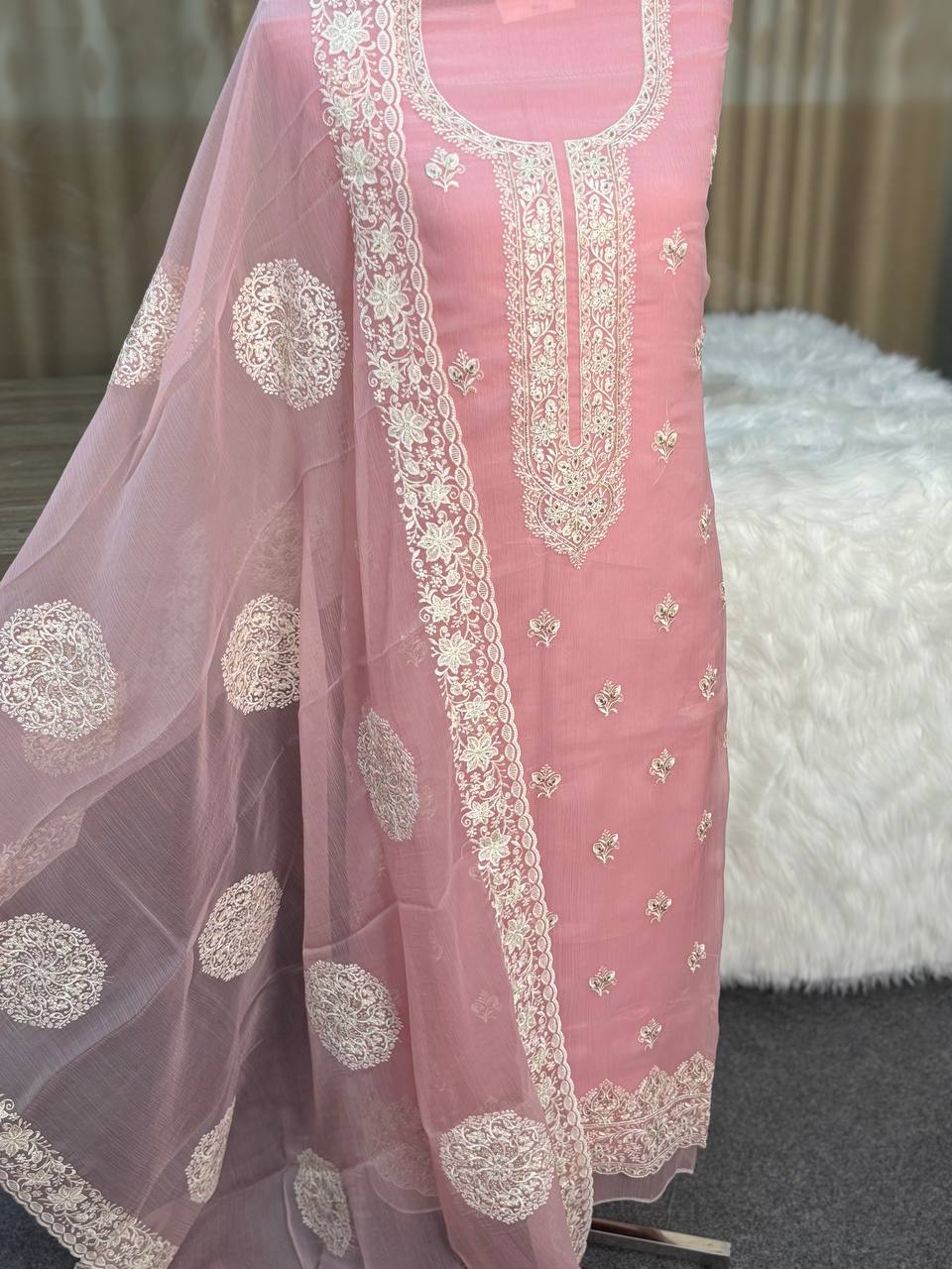 Maslin Embroidered Unstitch 4 Piece