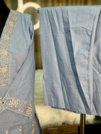 Cotton Embroidery Co-Ord Set (Grey)