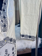 Cotton Embroidery Co-Ord Set (B&W)