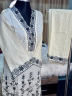 Cotton Embroidery Co-Ord Set (B&W)