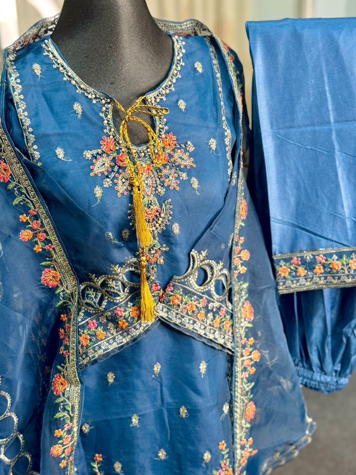 Pakistani Inspired Sadabahar 3 Piece (Midnight Blue