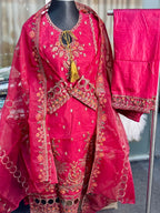 Pakistani Inspired Sadabahar 3 Piece (Red)