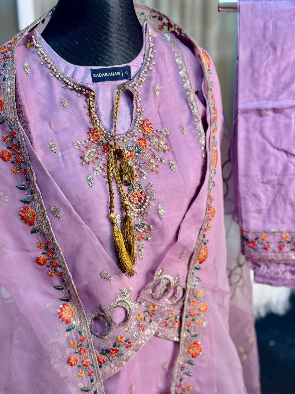 Pakistani Inspired Sadabahar 3 Piece (Pink)