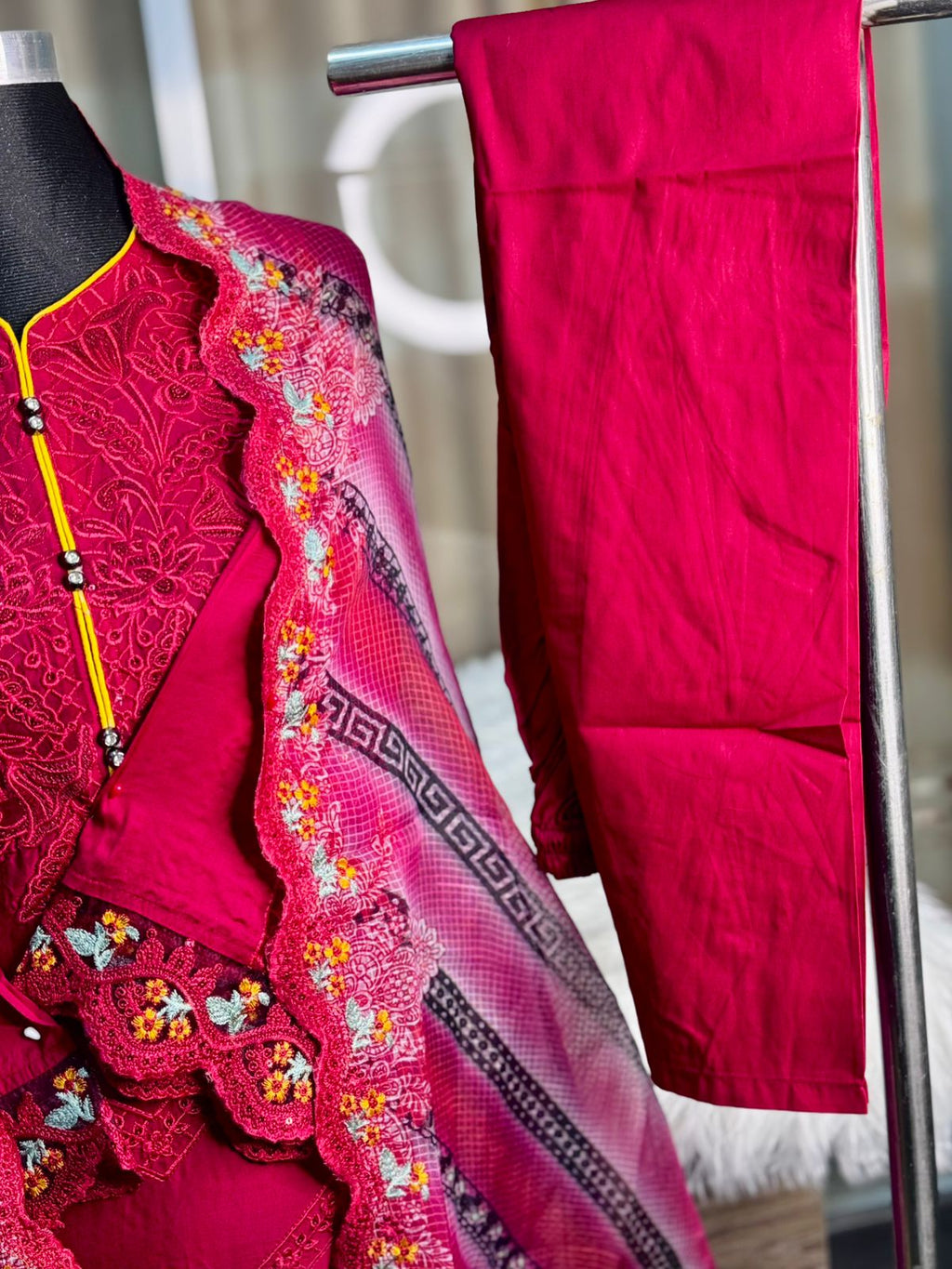 Embroidery Cotton 3 Piece (Red)