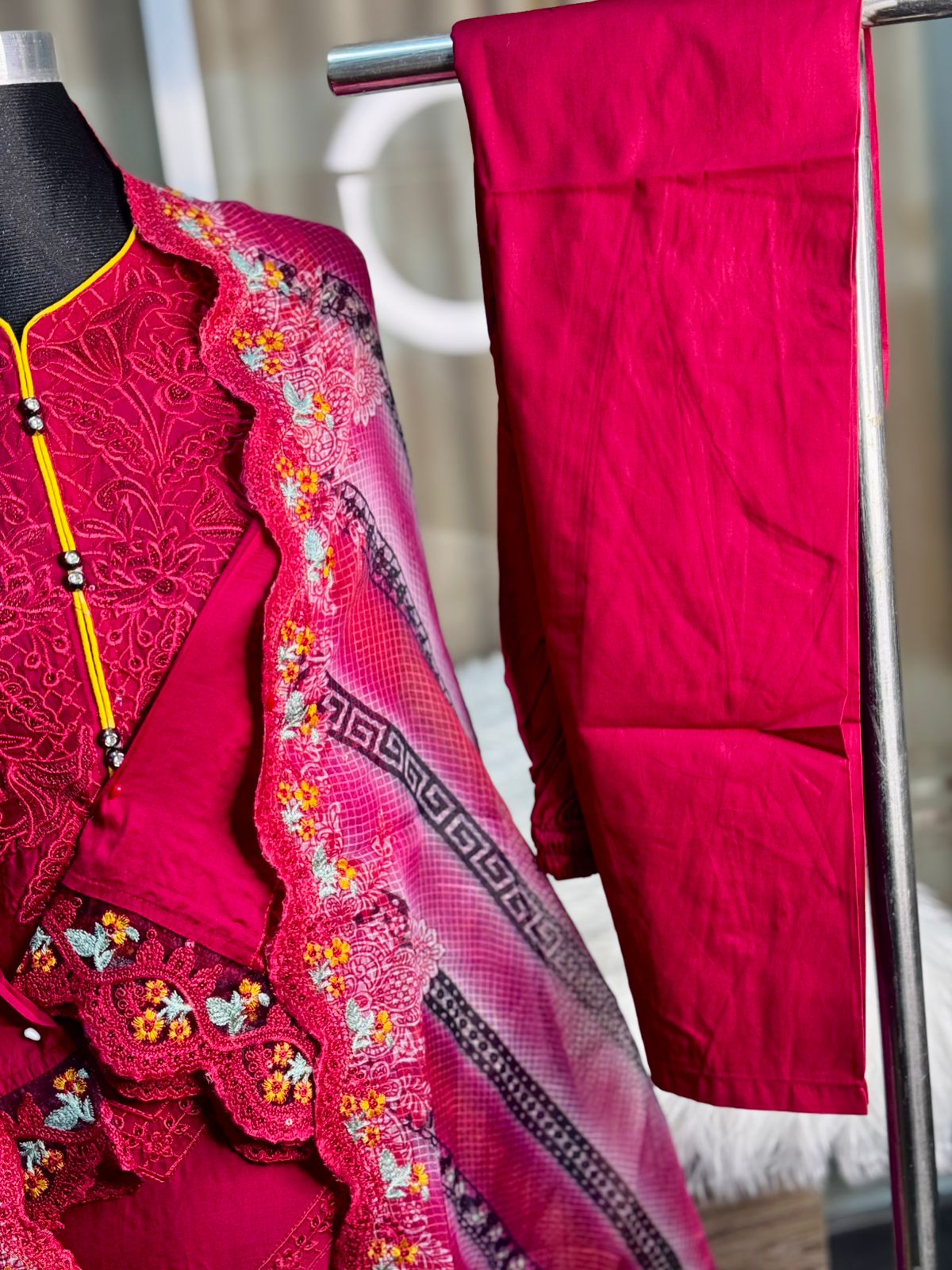 Embroidery Cotton 3 Piece (Red)