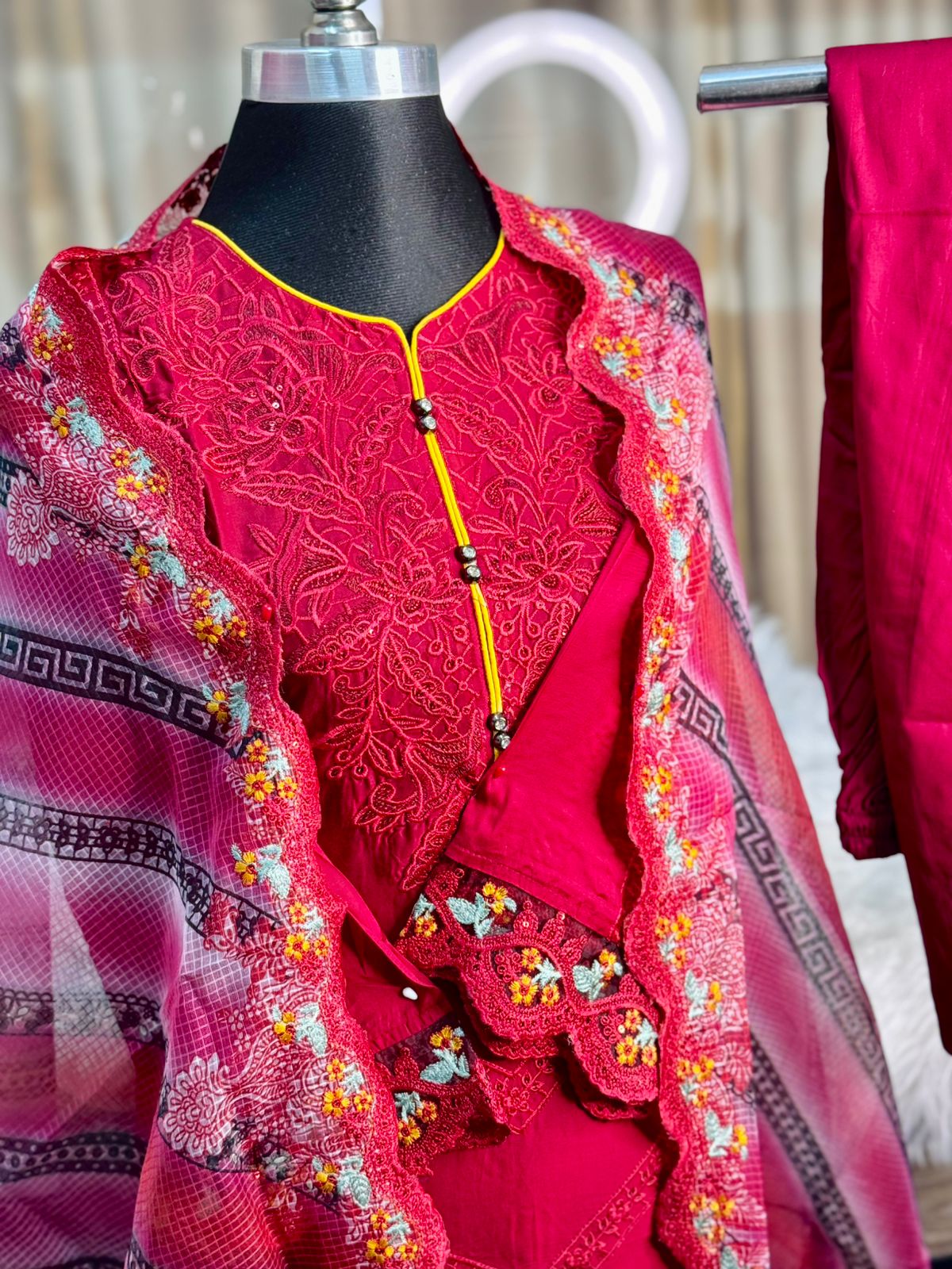 Embroidery Cotton 3 Piece (Red)