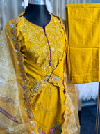 Embroidery Cotton 3 Piece (Mustard)