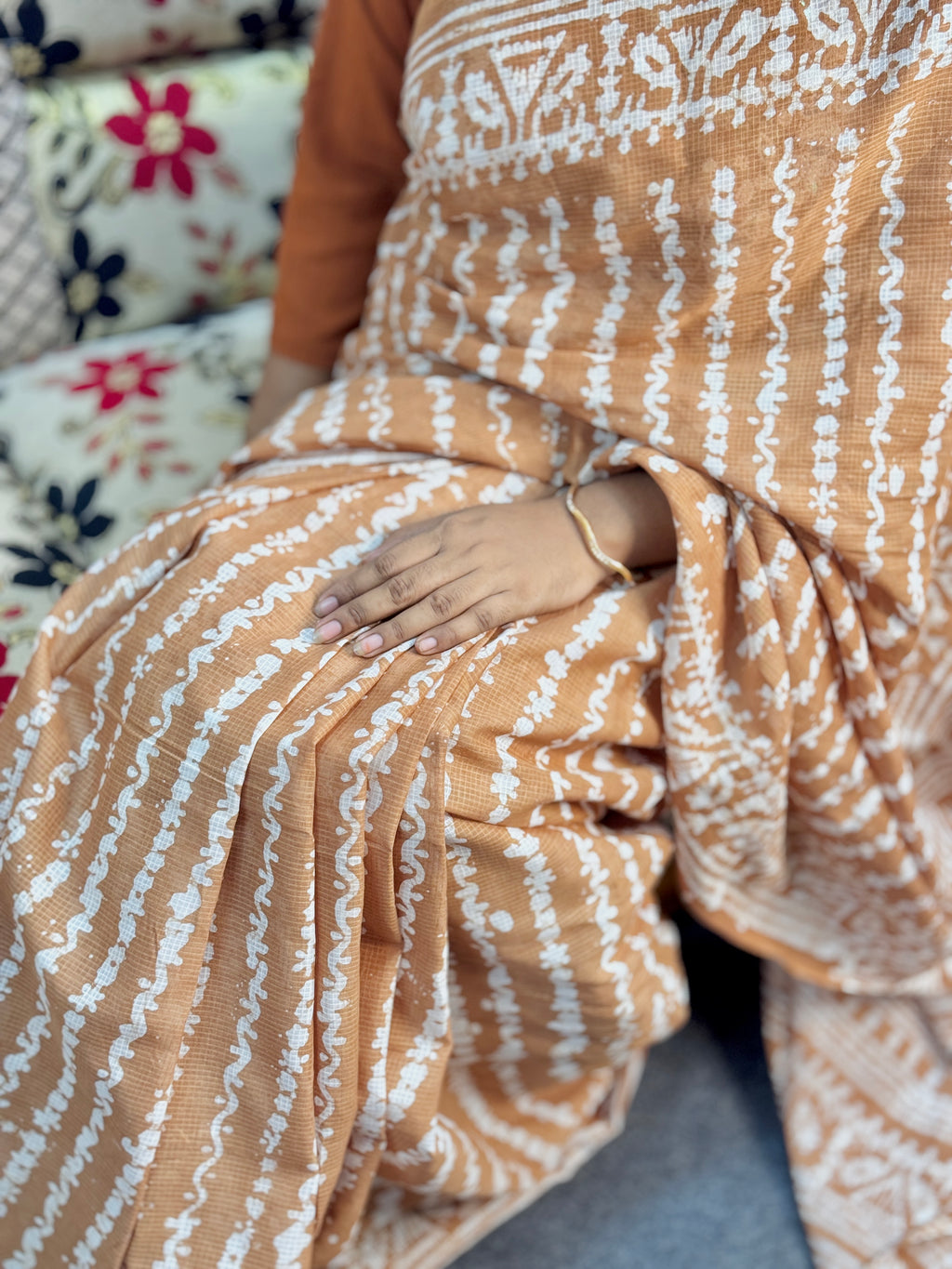 Tie DYE Cotton Batik Saree