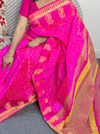 Half Silk Block Print Saree