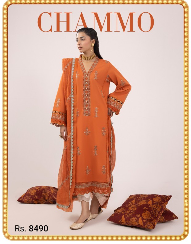 Pakistani Rangeeli unstitch Dress (CHAMMO)