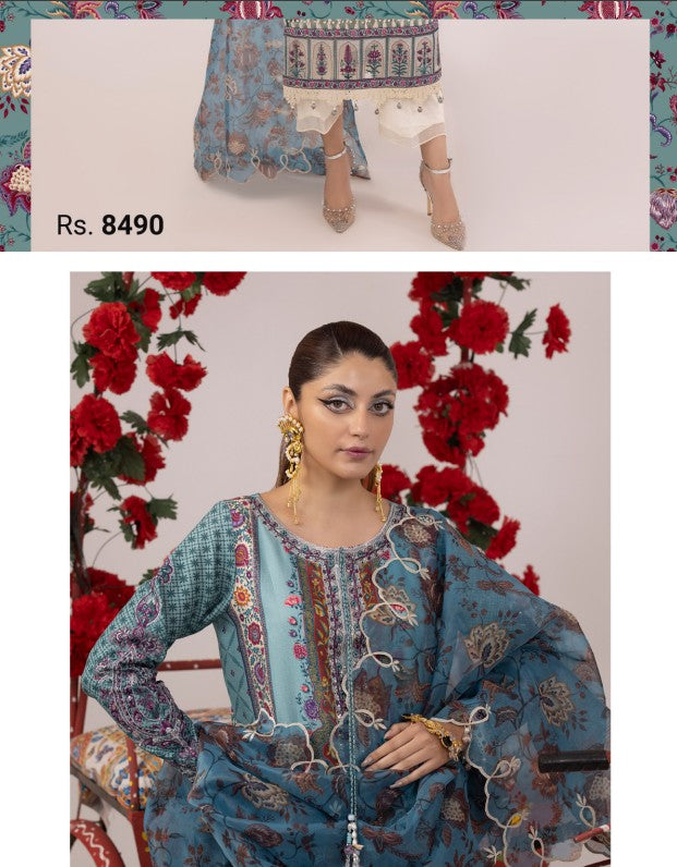 Pakistani Rangeeli unstitch Dress (RAMPA)