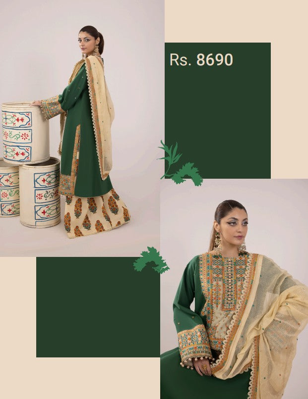 Pakistani Rangeeli unstitch Dress (ZERO)